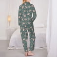 thumbnail image 6 of Goofa Hedgehogs and Flowers Printed Women’s 2 Piece Pajama Set Super,Pajamas Women's Long Sleeve Sleepwear Soft Button Down Loungewear Pjs Lounge Set Nightwear-Large, 6 of 9