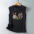 thumbnail image 5 of Daisyyozoid Chemise Joyeuses Pâques pour Femmes Mode Décontractée Sans Manches Imprimée Chandails en Molleton pour Dames, 5 of 5