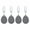 grey, variant on 4PCS Tablecloth Weights Outdoor Table Cloth Weights Teardrop Shape Pendant Stones with Metal Clips Marble Table Cover Weights