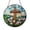 Acrylic 3.5 Inch, variant on Stained Glass Window Panel Featuring Cross and Blossoms, Spiritual and Floral Home Decor, Perfect Gift for Church or Faith Lovers