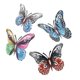 thumbnail image 1 of 4 piezas de decoración de pared de mariposa de metal 3D, compatibles con el patio trasero del jardín, 1 of 5