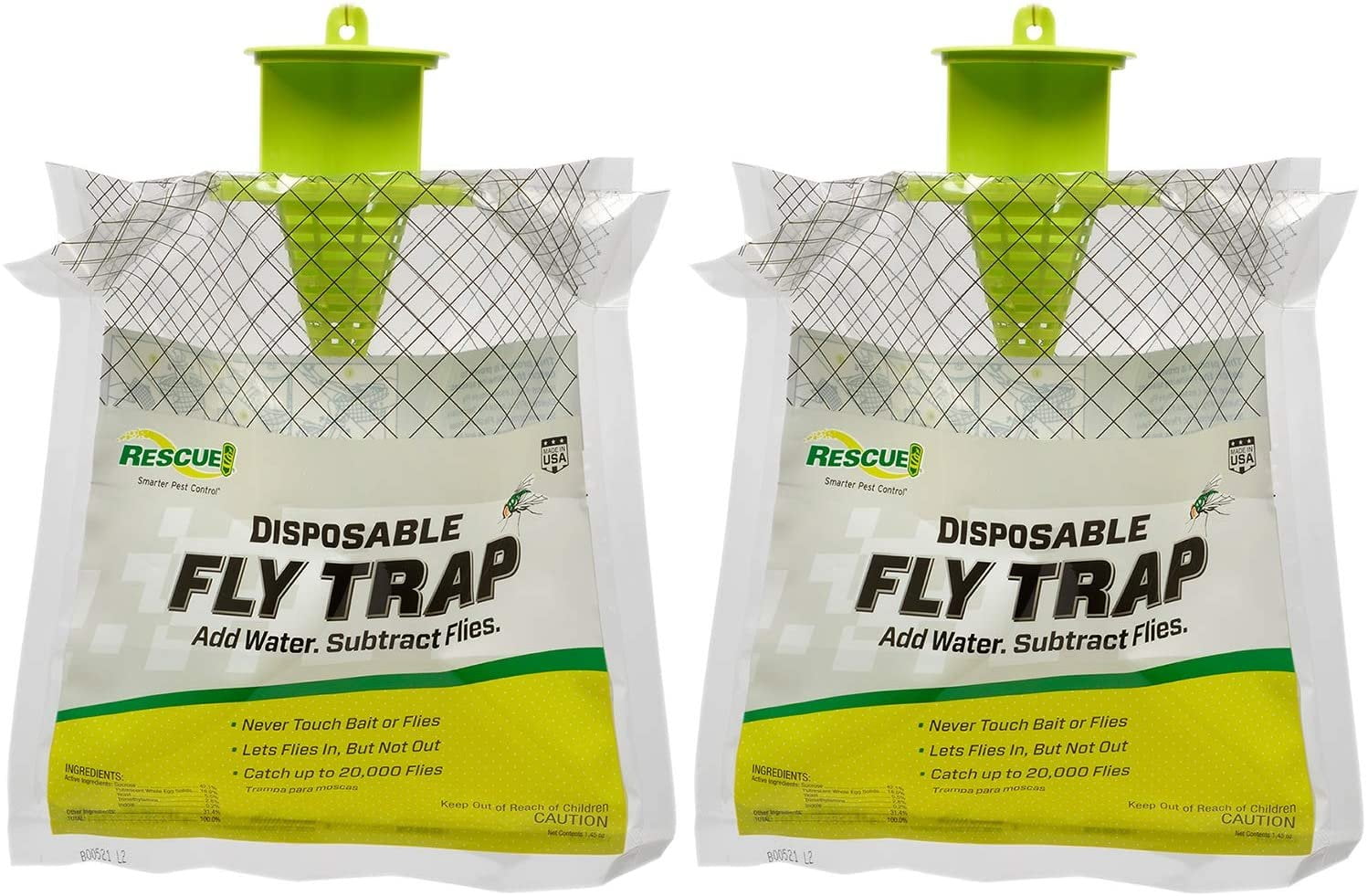 RESCUE! Outdoor Disposable Fly Trap, 2 Pack