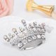 thumbnail image 2 of Brillante Moda Reina Diamante Diamante de Imitación Broches Alfileres Plata, 2 of 5
