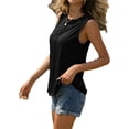 thumbnail image 3 of Summer Sleeveless Solid Color Women Slim Fit Vest Camisole Shirt, 3 of 5