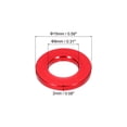 thumbnail image 2 of 50 piezas de arandela plana M8 Junta de aluminio anodizado arandela avellanada, Diámetro del agujero 8 mm/0.31 arandelas redondas, (Rojo), 2 of 6