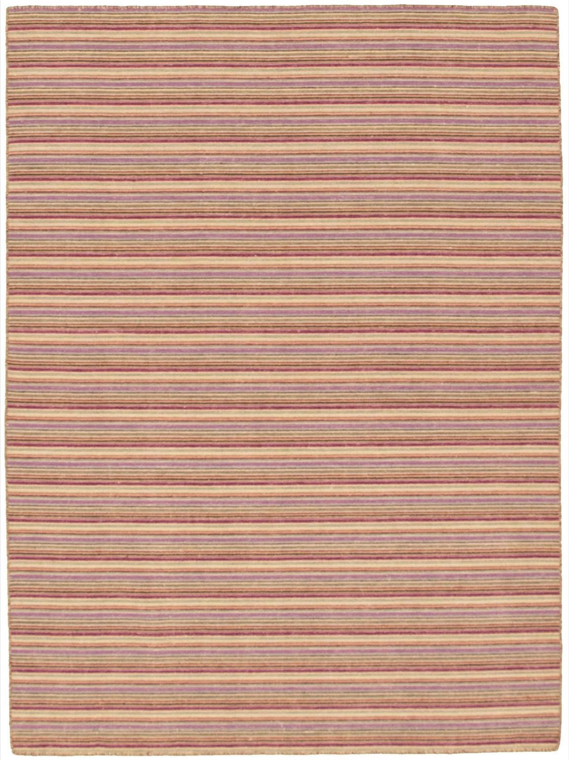 ECARPETGALLERY 5'0" x 7'0" Flat-weaves & Kilims Manhattan Hand Made Area Rug for Living Room, Dining Room and Bedroom in Ivory