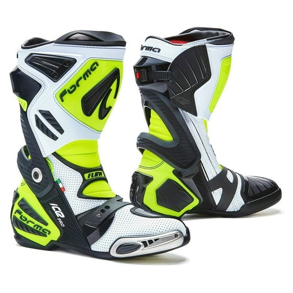 Forma Ice Pro Flow Racing Boots - Neon White Flow
