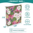 thumbnail image 3 of FORMRS 3 Ring Binder 1.5 inch with Pockets Set of 2 Clip Board 200 Sheets Capacity, White Flowers, 3 of 8