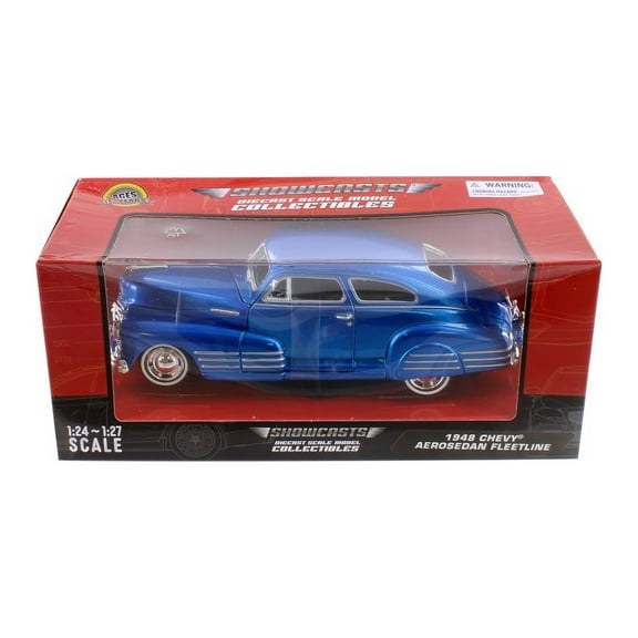 1948 Chevy Aerosedan Fleetline, Blue - Showcasts 77266BU - 1/24 Scale Diecast Model Car