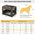 thumbnail image 4 of Veehoo Folding Soft Dog Crate, 3-Door Pet Kennel, 600D Cationic Oxford Fabric, 32", Brown, 4 of 9