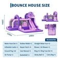 thumbnail image 4 of Lumiparty Inflatable Bounce House for Kids, Large Jumping Castle with Slide, Climbing Wall, Obstacles & Trampoline, Indoor & Outdoor Bouncer for Backyard Parties, Purple, 4 of 8