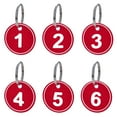 thumbnail image 1 of Aspire 200pcs Red ABS Number Key Tags with Key Rings 1-200, ID Tag Keychain for Dormitory House Lockers Storage Tags, 1 of 8