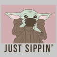thumbnail image 2 of Men's Star Wars: The Mandalorian The Child Just Sippin Sweatshirt Athletic Heather Large, 2 of 4