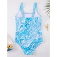 thumbnail image 4 of GYRATEDREAM Girls One Piece Swimsuits Printed Bathing Suit for Kids Adjustable Straps Swimwear 7-13 Years, 4 of 6