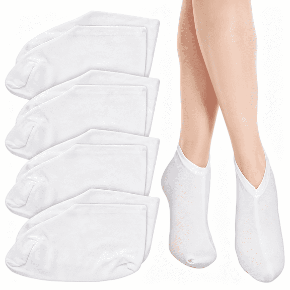 TELOLY 4 Pairs Moisturizing Socks, Cotton, Lightweight & Breathable, Overnight Lotion Socks for Dry Feet, Women & Men Cotton Socks for Moisturizing Feet Overnight