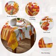 thumbnail image 5 of Orange Pumpkins Fall Table Cloth Waterproof Tablecloths, Maple Leaf Thanksgiving Botanical Tablecloth Dining Table Cover for Kitchen Party Tabletop Outdoor, Rectangle Tablecloth 60x120 Inch, 5 of 9