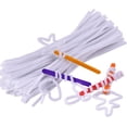 thumbnail image 2 of 100 Pieces Pipe Cleaners Chenille Stem for Arts and Crafts, 6 x 300 mm (White), 2 of 5