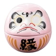 thumbnail image 3 of Pequeña muñeca Daruma de cerámica, figura japonesa en miniatura, escultura artística creativa para Rosa, 3 of 9