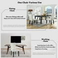 thumbnail image 6 of JESONVID Set of 4 Parsons Dining Chairs Faux Leather Kitchen Chair with Solid Wooden Legs Upholstered Soft Leather Padded Chairs with Nail-Head Trim-Ivory White, 6 of 8