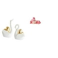 thumbnail image 1 of Elegantes Figuras De Cisne Y Ciervo Durmiente, Adornos De Mesa, Artesanías, Decoración De Pareja Para Estantería, Entrada, Cocina, Comedor, Artesanía, Mano De Obra Fina., 1 of 8