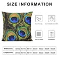 thumbnail image 5 of Orinice Peacock Feather Pattern Graphic Decorative Cushion Throw Pillow Cover for Home Couch Living Room Bed Sofa with Short Plush Material 1PC 22x22in, 5 of 5
