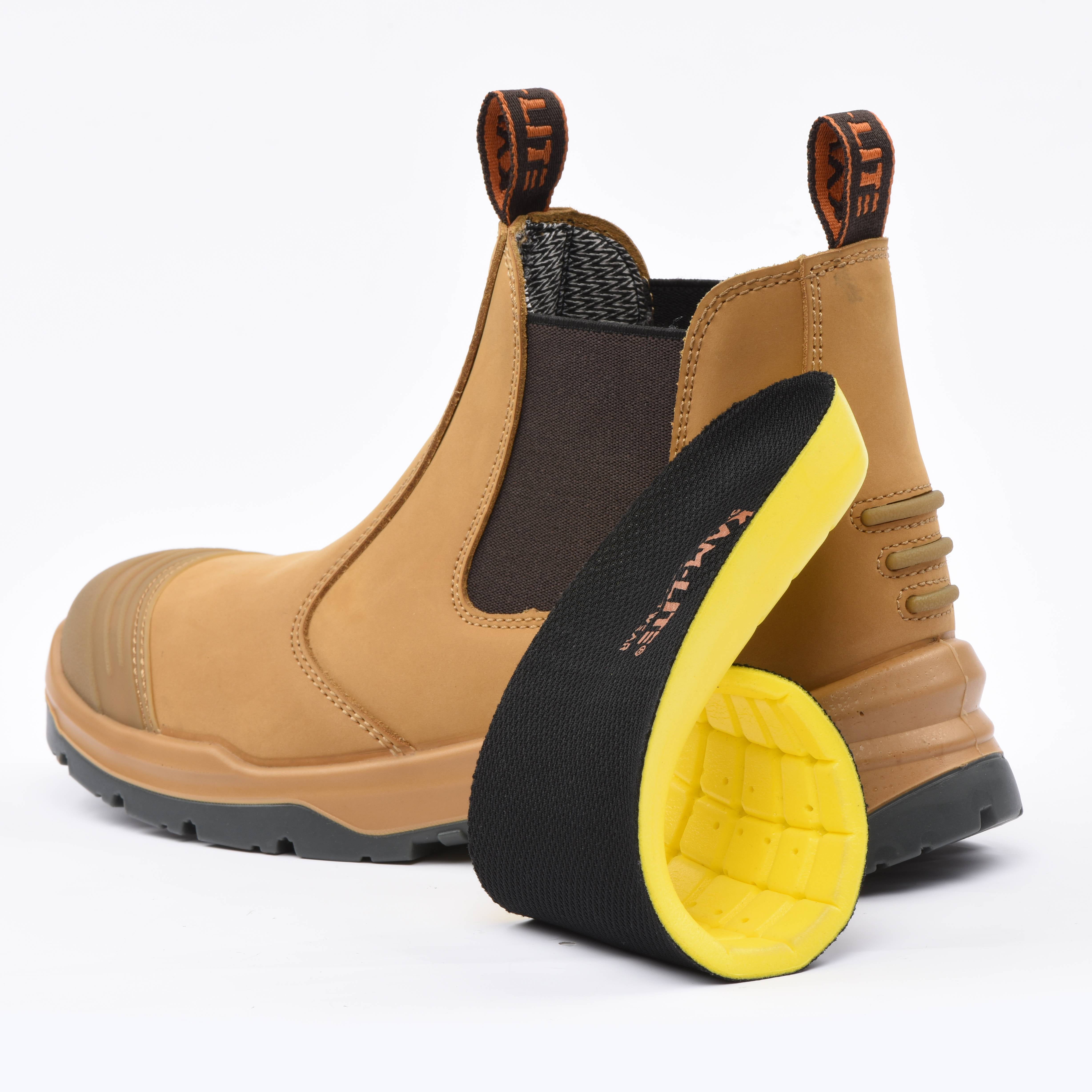 Work Boots for Men, Slip On Steel Toe Chelsea Safety Boots  display picture 1