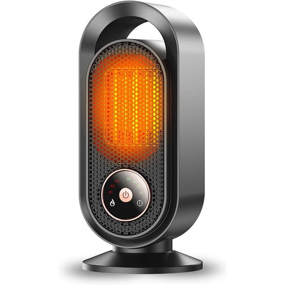 Electric Space Heater, Portable Room Heater Energy Efficient 1500W PTC Fast Heating, Ceramic Fan Heaters with Thermostat, Timer & 3 Modes