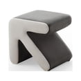 thumbnail image 2 of Modern Creative Upholstered Velvet Sofa Stool Kids Stool Shoe Bench Footrest Footstool Multifaceted Stool Ottoman Coffee Table Arrow Design Handicraft Decoration For Living Room Bedroom,Grey+Beige, 2 of 3