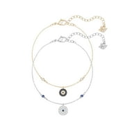 Crystal Wishes Evil Eye Bracelet Set - Blue - 5272256
