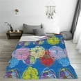 thumbnail image 5 of Fuzoiu Colorful floral Print Ultra-Soft Micro Fleece Blanket,All Seasons Flannel Throw, Lightweight Blanket for Bed, Sofa, Couch, Movie Night, Camping, and Travel-80"x60", 5 of 7