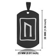 thumbnail image 2 of Stainless Steel Elder Futhark Uruz Rune Dog Tag Pendant Necklace, 2 of 3