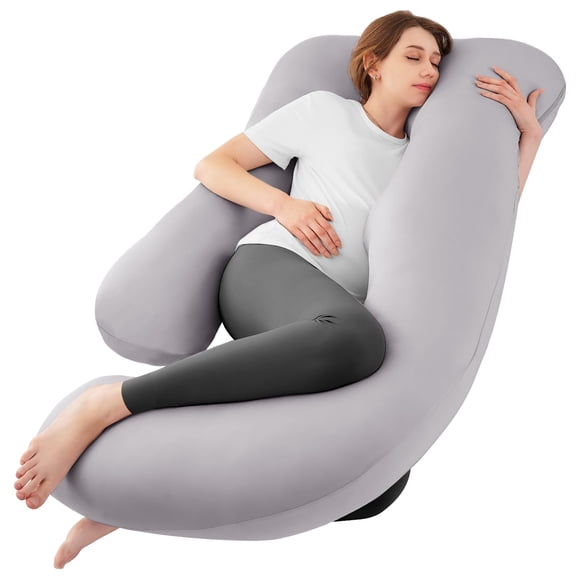 Almohada de Embarazo Sasttie 145x70 cm en Forma de U con Cooling Gris