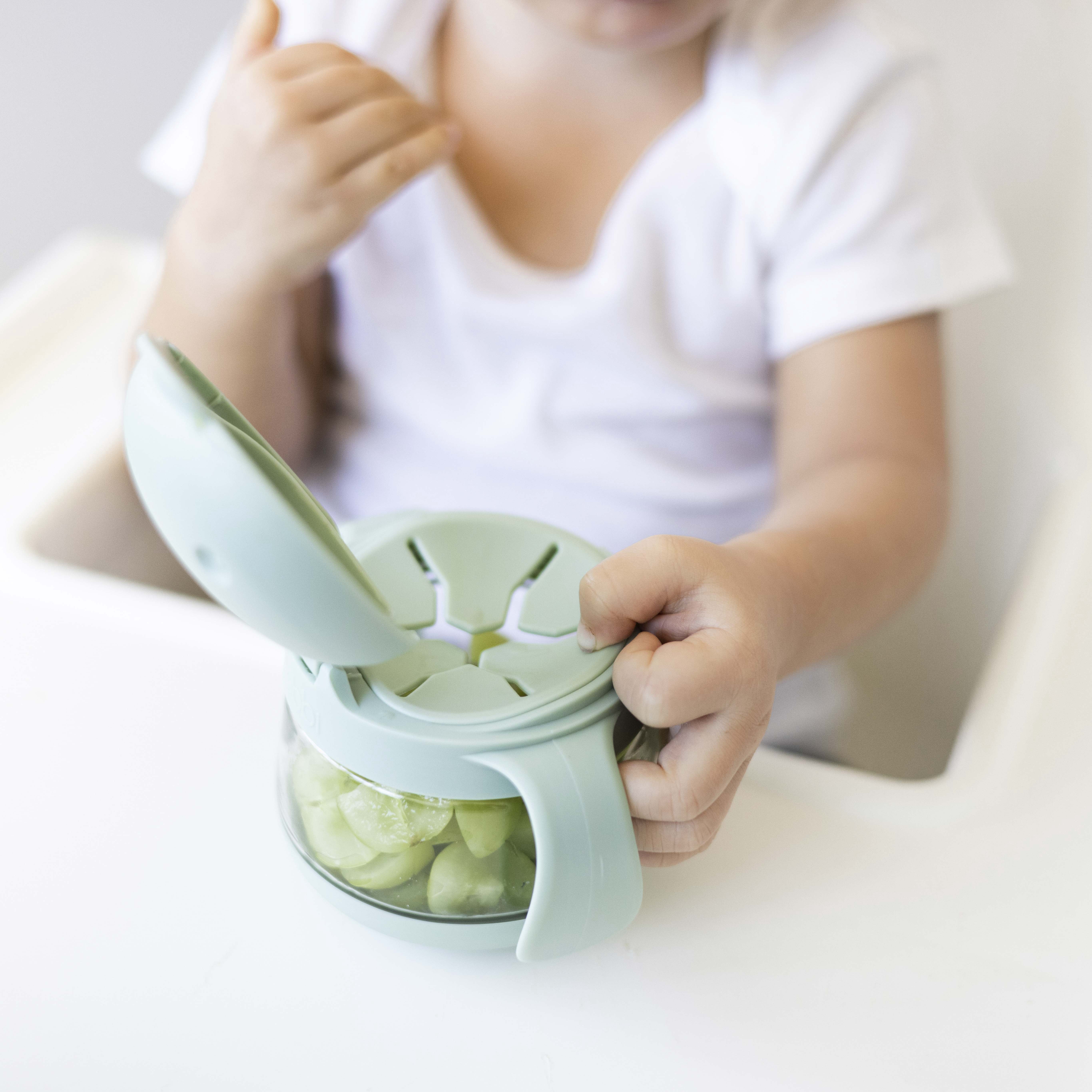 Ubbi Tweat Spill-Proof Snack Container for Toddlers & Kids, BPA-Free, Sage
