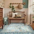 thumbnail image 2 of Wonnitar 5x7 Butterfly Washable Living Room Rug, Ultra Thin Soft Blue Boho Rugs for Bedroom, Non Slip Floral Carpet for Nursery Office Dorm, 2 of 7