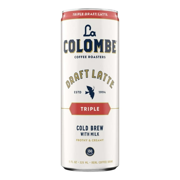 Pack of 2 La Colombe Coffee Triple Cold Brew Draft Latte Can, 11 fl oz (Package May Vary)