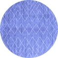 thumbnail image 1 of Ahgly Company Indoor Round Abstract Blue Contemporary Area Rugs, 3' Round, 1 of 4