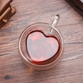 thumbnail image 2 of 4/2 Uds 240/180ML taza de cristal en forma de corazón de amor tazas para amantes taza de vidrio de doble pared copas de vino tazas de té leche Espresso café C, 2 of 5