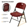thumbnail image 3 of VTOY 2-Pack Plastic Folding Chairs Foldable Chairs for Home and Office, for Indoor and Outdoor Events-Red, 3 of 6