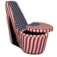 thumbnail image 4 of ORE International Chaussures à Talons Hauts Design Chaise de Rangement Design Bleu Daim, 4 of 4