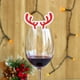 thumbnail image 4 of Decoraciones navideñas, adornos navideños, regalos navideños, tarjeta de decoración de copa de vino tinto de Navidad, gorro de Papá Noel, tarjeta de fiesta, decoración de copa de vino, centro comercia, 4 of 5