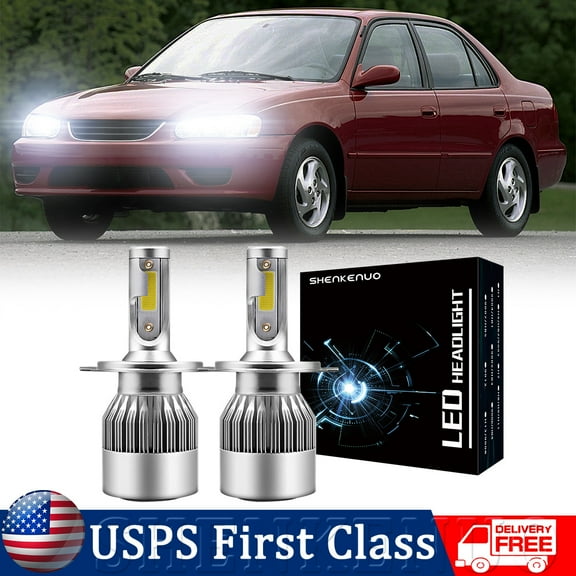 For Toyota Corolla 1998 1999 2000 LED Headlight H4 Bulb High/Low Dual Beam White ?2pcs?