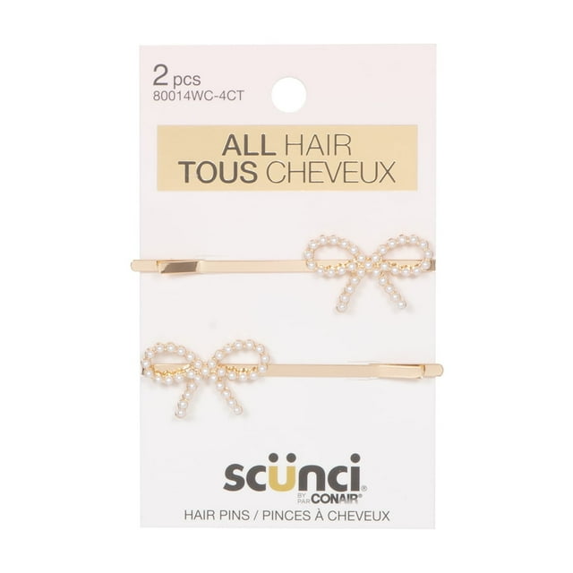 Paquet de 2 pinces à cheveux avec boucle Scünci