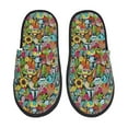 thumbnail image 2 of KLL Color Summer Slippers for Women Men House Slip on Indoor Outdoor Bedroom Furry Fleece Lined Ladies Comfy Anti-Skid Rubber Hard Sole-Large, 2 of 8