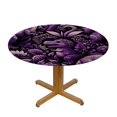 thumbnail image 3 of PIKWEEK  Flower Dinosaurs Round Fitted Tablecloth with Elastic Edge  Fitted Table Cloth for Round Table Circular Table Cover Waterproof Wipeable Round Elastic Table Cloth, 3 of 7
