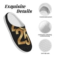thumbnail image 5 of Wukai 2025 Happy New Year Print Women's Indoor Bedroom Slipper Slip On Shoes, Unisex House Shoes with Anti-Skid Sole for Men, Gift for Women Men-35/36, 5 of 7