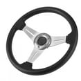 thumbnail image 1 of Drifting Steering Wheel, Aluminum Alloy PU 14in Steering Wheel Wearproof  For Auto Modification Red,Black,Silver, 1 of 8