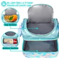 thumbnail image 4 of YOYTOO Insulated Lunch Bag, Double Deck Lunch Tote Bag Cooler Box with Adjustable Strap, Mermaid, 4 of 10