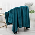 thumbnail image 6 of IR Imperial Rooms Fleece Bed Blanket 310 GSM Microfiber Lightweight Warm Blanket Fluffy Cozy Plush Throw Teal Twin Size, 6 of 16