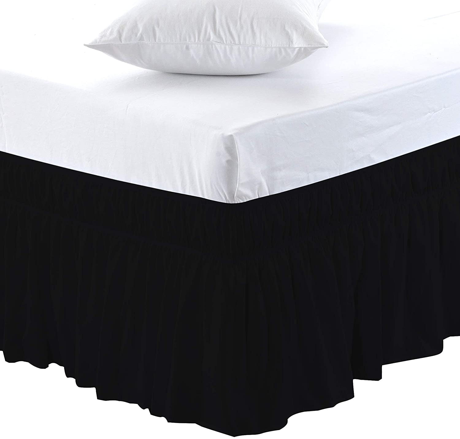 Mainstays Twin Size Pleated Bedskirt Wrinkle Resistant NEW n Pack Black 39 x 75 