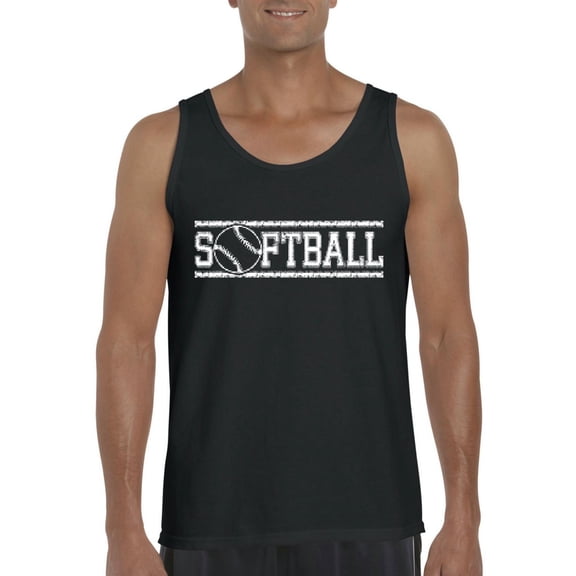 MmF - Men's Tank Top for Men, up to Men Size 3XL - Softball with Ball